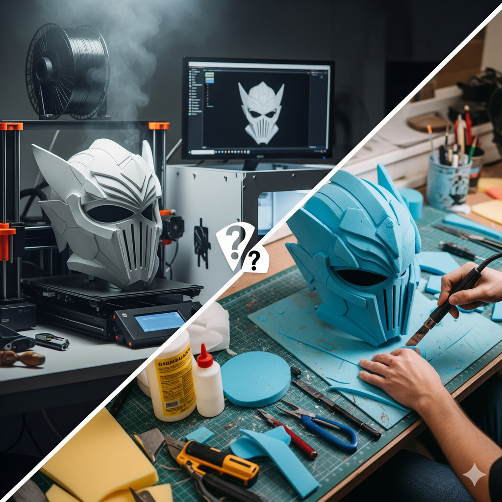 Foam or Plastic? The Cosplayer's Dilemma: Whether to 3D Print Parts of Your Costume and Which Ones Are Best Done by Hand