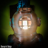 Steampunk Diving Helm Lamp