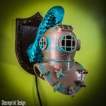 Steampunk Diving Helm Lamp