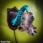 Steampunk Diving Helm Lamp