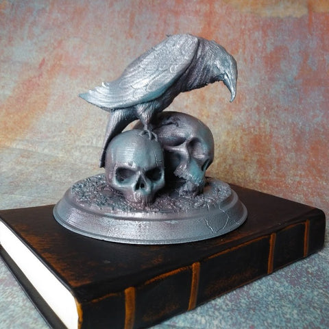 Raven and Sculls Sculpture